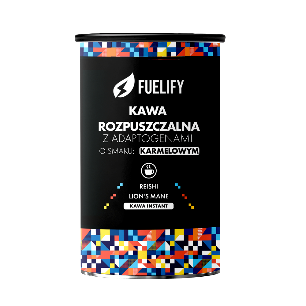 KAWA ROZPUSZCZALNA Z ADAPTOGENAMI (O SMAKU KARMELOWYM)
