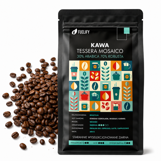 KAWA TESSERA MOZAICO  (70% ROBUSTA 30% ARABICA)